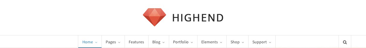 HighEdge company logo with navigation menu including Portfolio and Elements.